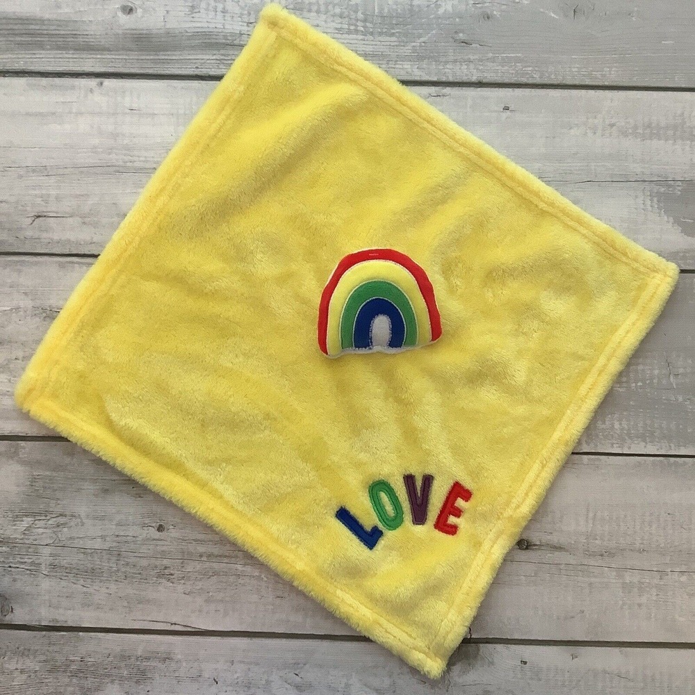 Chick Pea Rainbow Love Lovey Plush Yellowā Baby Security Blanket